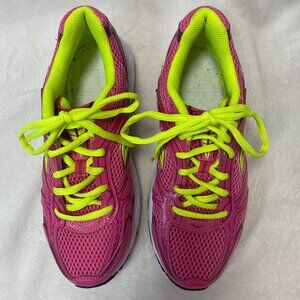 Saucony Oasis Women's Athletic Pink Yellow Training Running Size 10 No Insoles
